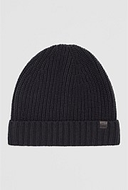 Cotton Blend Rib Beanie