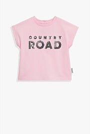 Organically Grown Cotton Sequin Logo T-Shirt