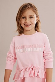Cotton Heritage Frill Sweat Dress
