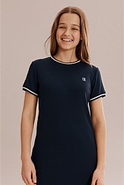 Teen Polyester Rib T-Shirt Dress