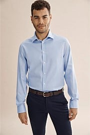 Slim Fit Textured Travel Shirt