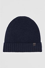 Cotton Blend Rib Beanie