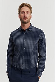 Tailored Fit Contrast Check Shirt