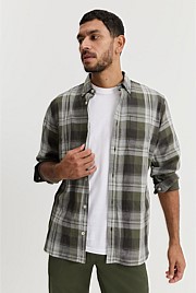 Regular Fit Double Cloth Shadow Check Shirt
