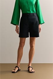 Stretch Cotton Double Cloth Short