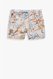 Recycled Blend Tropical Print Board Short