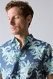 Regular Fit Cotton Spring Leaf Shirt