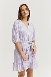 Teen Gingham Wrap Dress