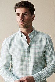 Tailored Fit Organically Grown Cotton Oxford Gingham Shirt