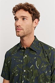 Regular Fit Cotton Floral Print Shirt