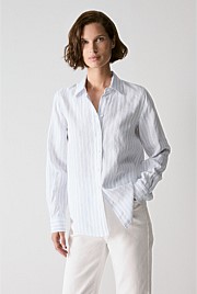 Yarn Dyed Linen Twin Stripe Shirt