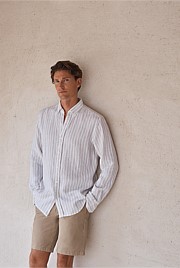 Regular Fit Linen Stripe Shirt