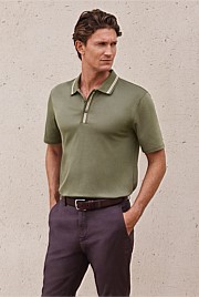 Cotton Interlock Contrast Trim Polo