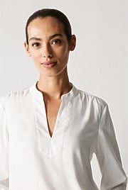 Cotton Modal Half Placket Blouse