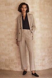 Cotton Blend Puppytooth Ponte Pant