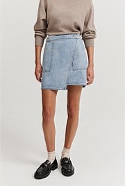 Denim Wrap Skirt