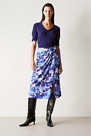 Modal Watercolour Floral Skirt