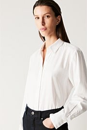 Cotton Modal Twill Stripe Shirt