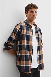 Regular Fit Australian Good Earth Cotton Flannel Check Shirt