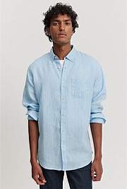 Regular Fit Organically Grown Linen Stripe Shirt