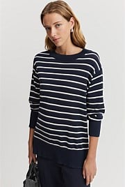 Verified Australian Merino Wool Stripe Crew Knit