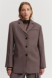 Wool Single-Breasted Blazer