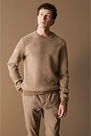 Merino Textured Stitch Crew