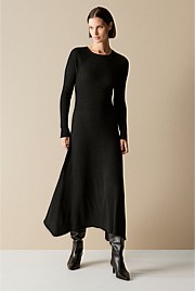 Merino Metallic Rib Dress