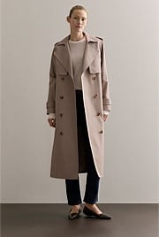 Cotton Longline Trench Coat