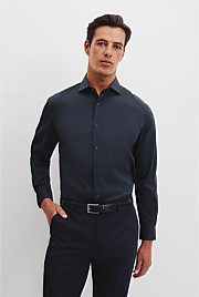 Tailored Fit Cotton Blend Stretch Shirt
