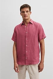 Regular Fit Organically Grown Linen Short Sleeve Shirt