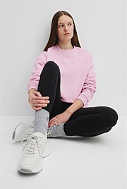 Teen Cotton Blend Longline Logo Sweat