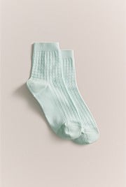 Textured Grid 1/4 Crew Sock