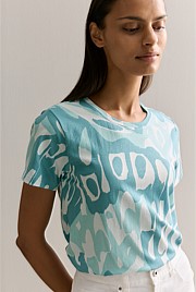 Pima Cotton Butterfly Print T-shirt