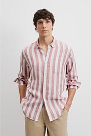 Regular Fit Organically Grown Linen Stripe Shirt