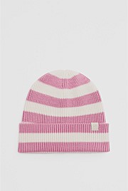 Organically Grown Stripe Knit Beanie