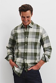 Regular Fit Australian Good Earth Cotton Flannel Check Shirt
