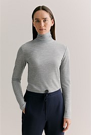 Merino Fine Rib Rollneck