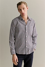 Regular Fit Fine Cord Check Shirt