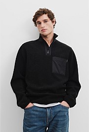 Recycled Polyester Half Zip Sweat