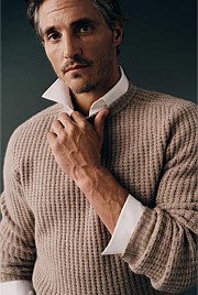 Textured Wool Crew Neck Knit