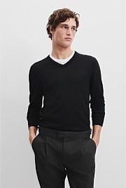 Australian Merino Wool V-Neck Knit