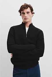 Australian Cotton Half Zip Knit