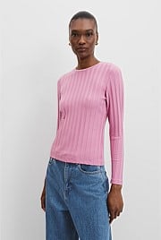 Wide Rib Long Sleeve T-Shirt