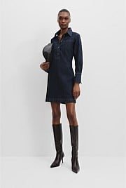 Long Sleeve Denim Mini Dress