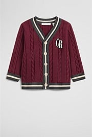 Organically Grown Cotton Varsity Cardigan