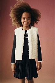 Organically Grown Cotton Blend Embroidered Knit Dress