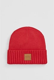 Organically Grown Cotton Blend Patch Logo Beanie