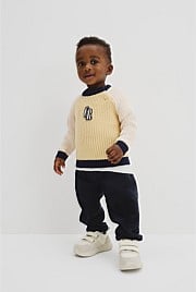 Colour Block Logo Knit