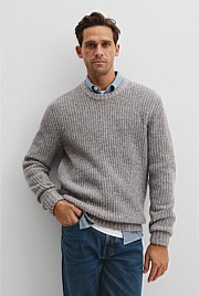 Merino Nep Crew Knit